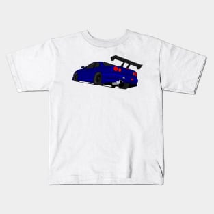 SKYLINE GTR R34 NAVY Kids T-Shirt